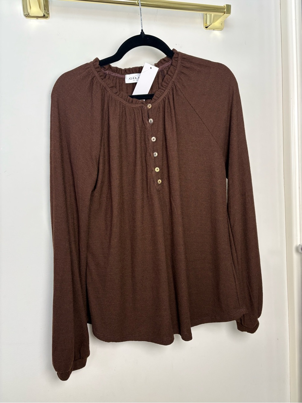 NWT Brown Gilli Boutique Blouse Top